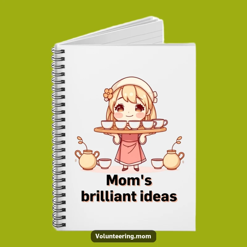 Funny Mom Coffee Tray Notebook: Jot Down Thoughts with Caffeinated Humor