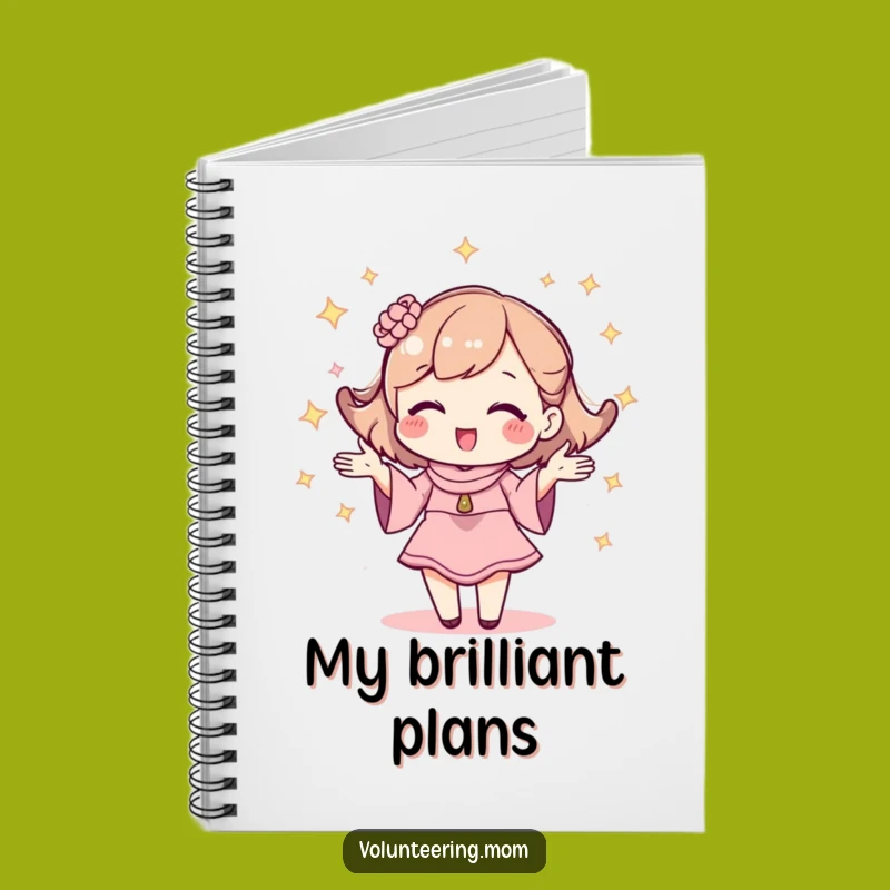 Funny Kawaii Mom Juggling Notebook - Journal for Mom's Busy Life Gift