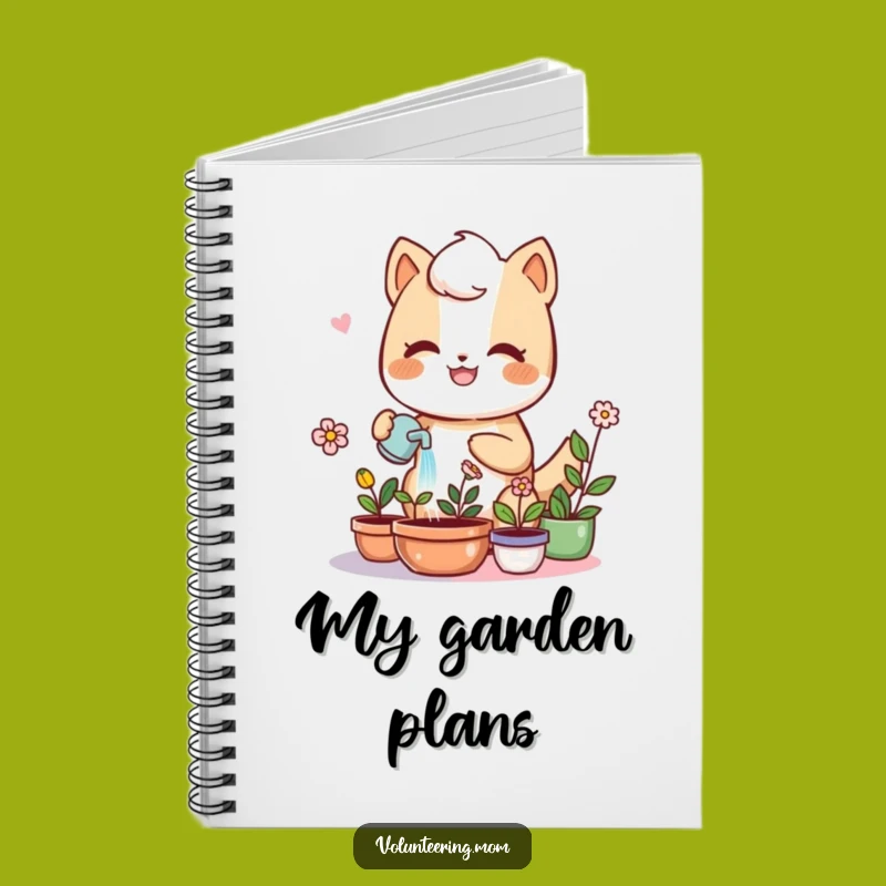 Funny Kawaii Mom Plant Notebook - Cute Gardening Journal, Perfect Gift
