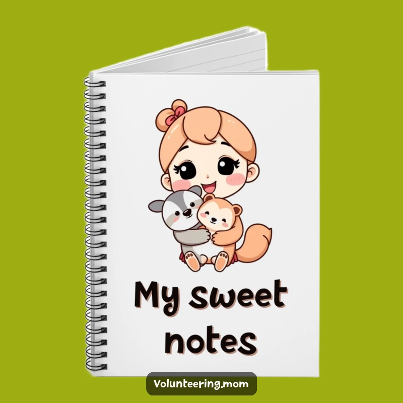 Funny Kawaii Mom Journal: Baby Animal Notebook, Creative Gift