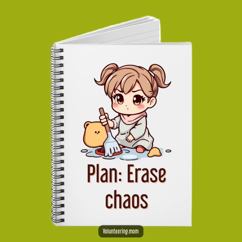 Funny Mom Notebook: Journal with a determined mom cleaning, perfect for notes and funny gift ideas.