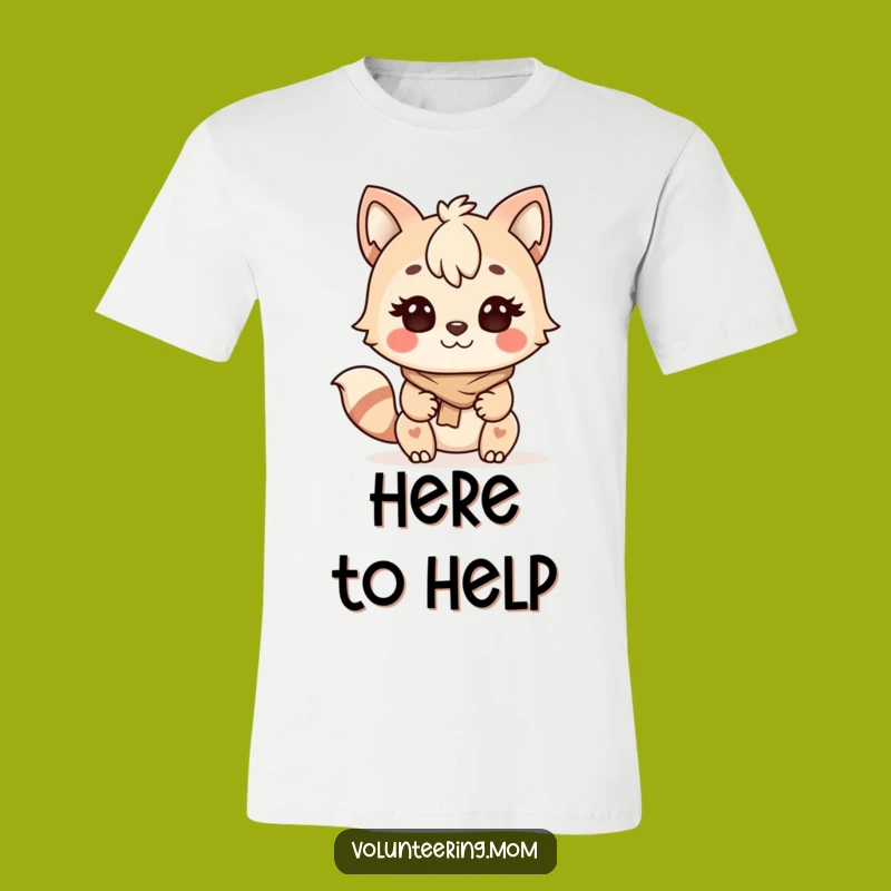 Funny Kawaii Mom Helping Animal T-Shirt - Determined Helper Tee Gift