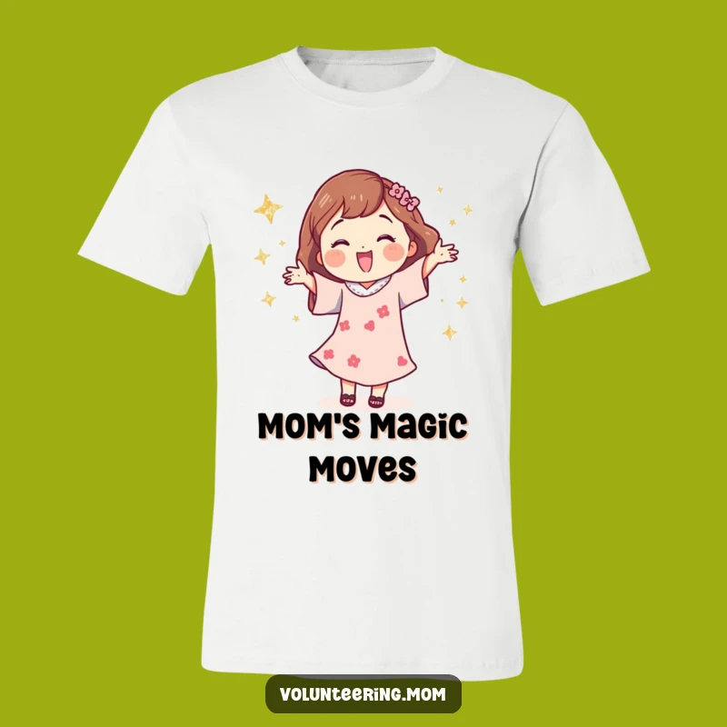 Funny Mom T-Shirt: Happy Dance with Glitter Stars, Hilarious Gift