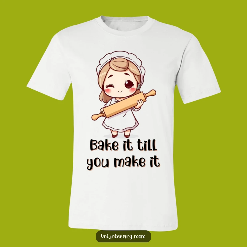 Funny Winking Mom Rolling Pin T-Shirt: Hilarious Baker Gift for Moms!