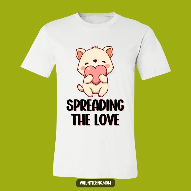 Funny Hug T-Shirt: Cute Animal Character's Heart Embrace, Cozy Gift