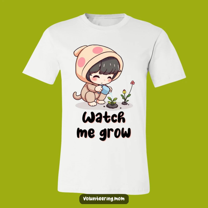 Funny Plant T-Shirt: Magical Watering, Playful Character, Whimsical Gift