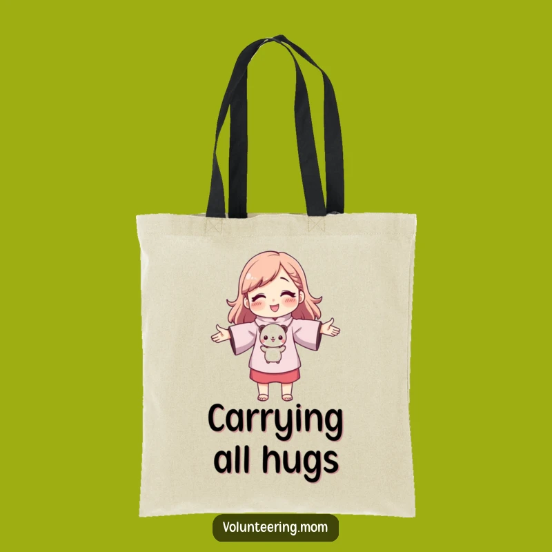 Funny Mom Hugging Animal Tote Bag - Stylish Loving Accessory, Perfect Gift