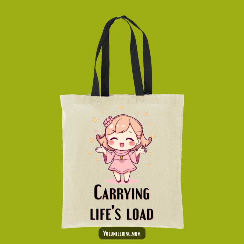 Funny Kawaii Mom Juggling Tote Bag - Sparkly Mom Essentials Carrier Gift