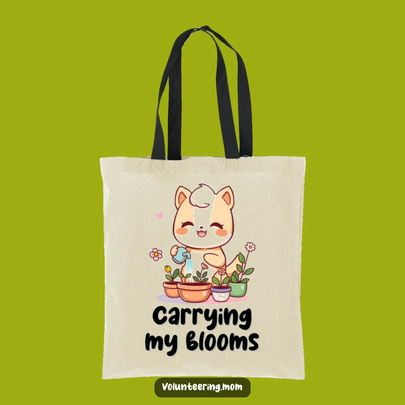 Funny Kawaii Mom Plant Tote Bag - Stylish Gardening Accessory, Perfect Gift