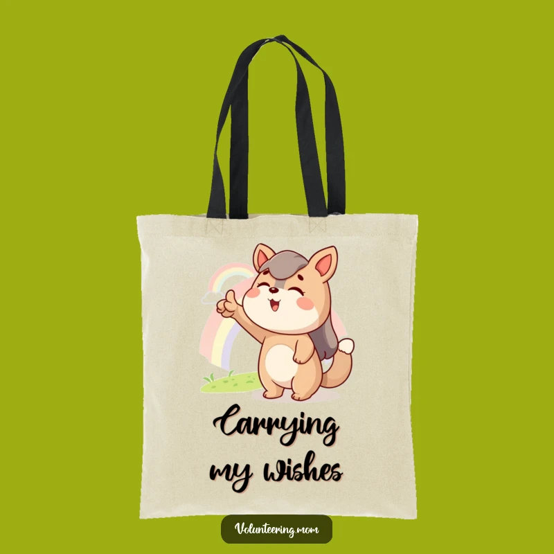 Funny Mom Animal Tote Bag: Rainbow Hope Carryall Gift
