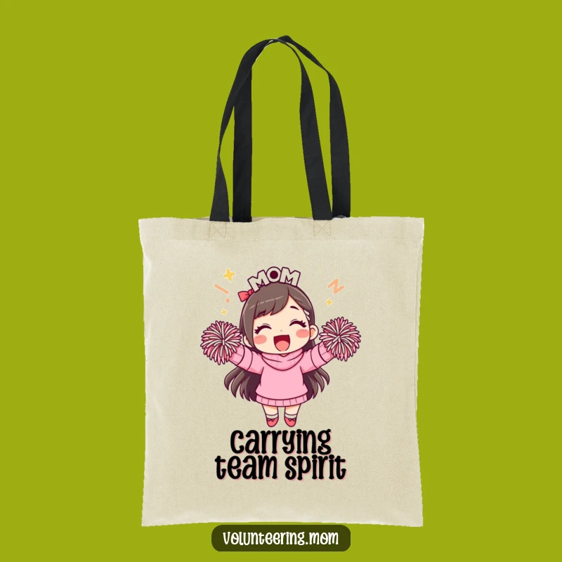 Funny Mom Cheering Tote Bag A Spacious Funny Gift for Mom's Essentials