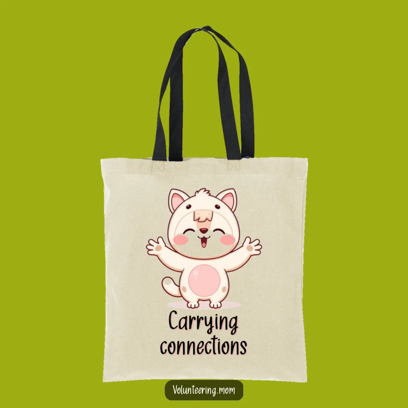 Funny Kawaii Mom Connection Tote Bag - Carry Welcome & Warmth!
