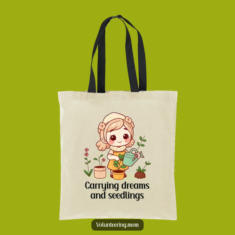 Funny Kawaii Mom Gardening Tote Bag A Chic Funny Gift for Busy Plant Moms