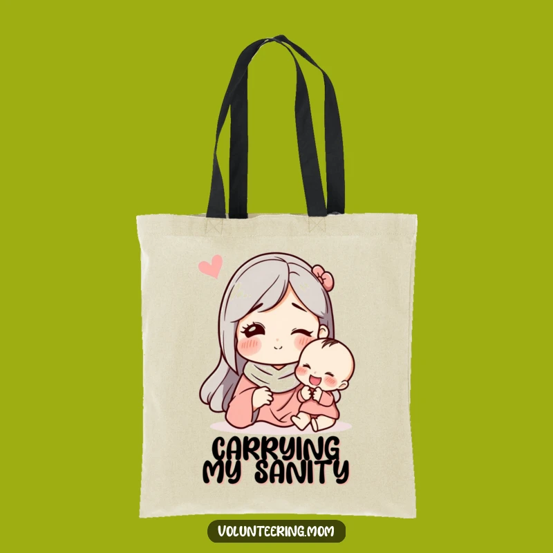 Funny Mom & Child Tote Bag: Carry Your Fun with This 'Funny Gift' Playful Parent Bag