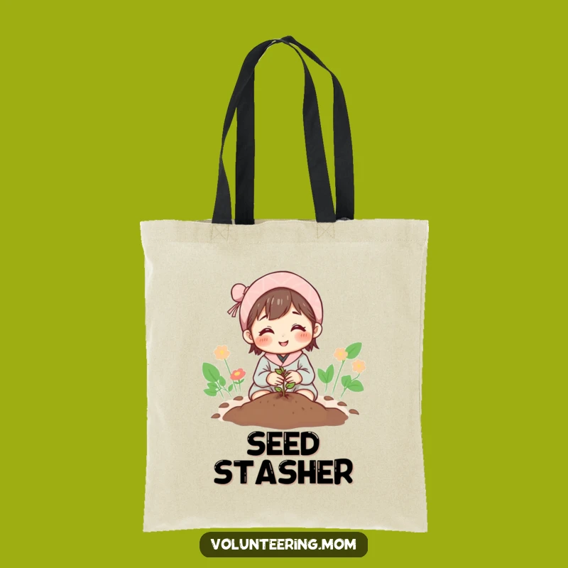 Funny Mom Planting Seed Tote Bag - Stylish & Hopeful Carry-All