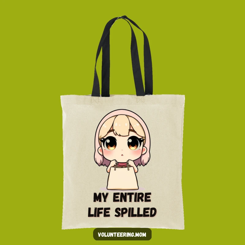 Funny Dropped Groceries Mom Tote Bag: Surprised mom, a practical and humorous gift for errands.